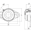 Gối đỡ NTN C-UCFL208D1