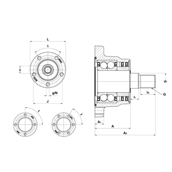 Gối đỡ NTN HUA151-5M12-S01