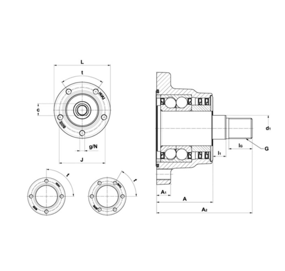 Gối đỡ NTN HUA151-5M12-S01