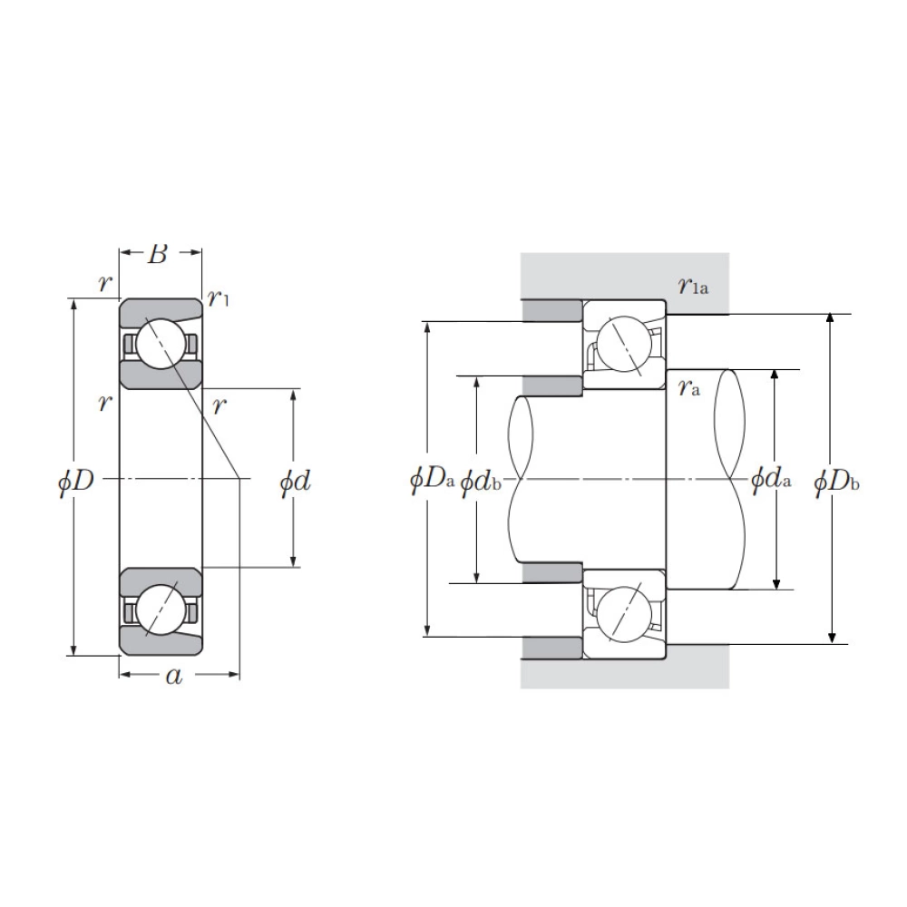 Bạc đạn NTN 7002UADG/GLP42